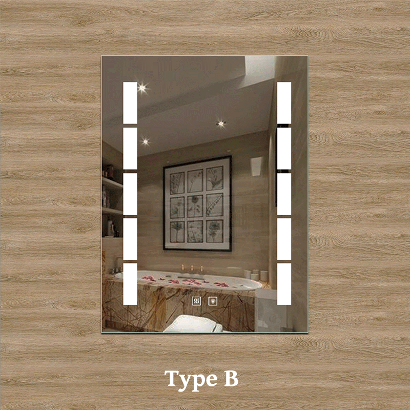 Elegant LED Illuminated Bathroom Mirrors Sensitive Touch AntiFog